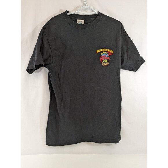 Haunted Hollywood 2 Planet T-Shirt 1998 Mens Size Medium 100% Cotton Black - Picture 1 of 9